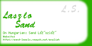 laszlo sand business card